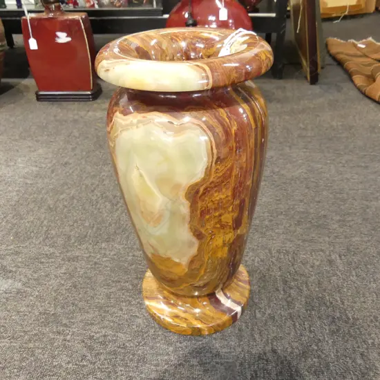 LARGE ITALIAN ONYX VASE H400MM