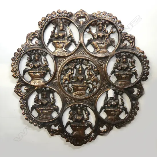LG WALL HANGING BRASS MULTI BUDDAH MEDALLION, DIA.640mm