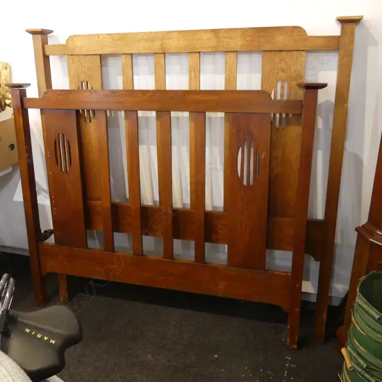 OAK BED ENDS W.1420mm H.1390mm