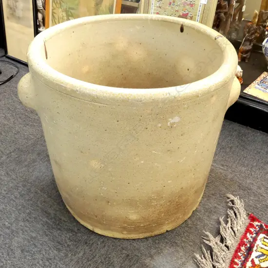 LG SALT GLAZED POT  as used by butchers for brining H.510mm, 545mm dia