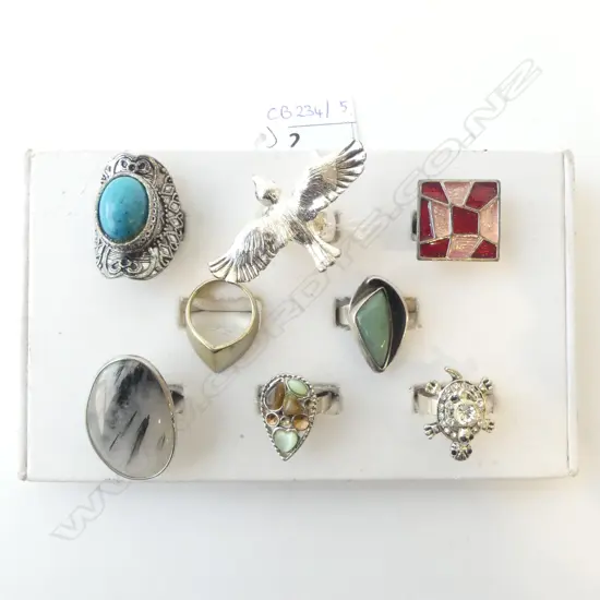 8 ASST. COSTUME RINGS