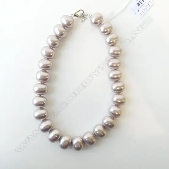 COSTUME BAROQUE PEARL NECKLACE L.480mm CLIP ON CATCH BROKEN