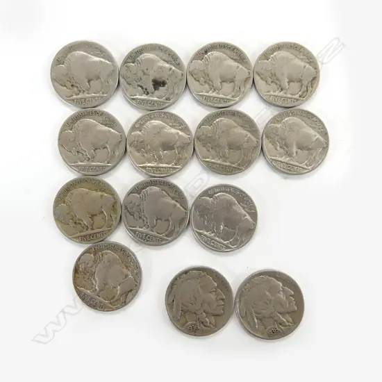 14 USA BUFFALO NICKELS 1913-1938