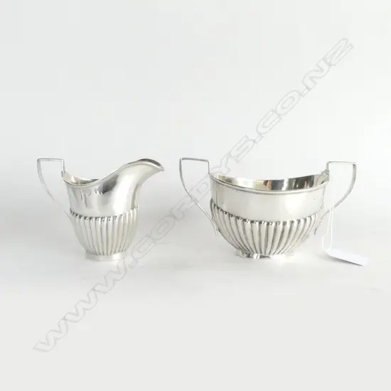 STG SILVER CREAM JUG & SUGAR BOWL 189gms