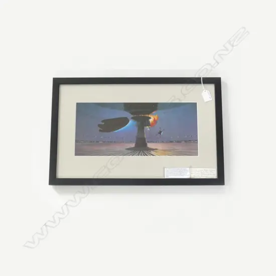 ORIGINAL 1983 STARWARS CONCEPT ART PRINT by RALPH MCQUARRIE recently framed H.160 x 36mm