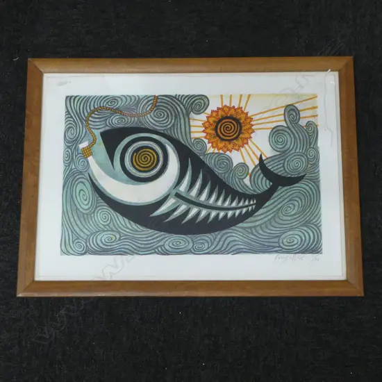 DICK FRIZZELL, MAUIS FISH, SCREEN PRINT '95 56/136 375x540mm