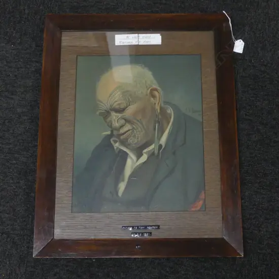 VINTAGE GOLDIE LITHOGRAPH 'A WARM DAY (PATARA TE TUHI)' 410x320mm