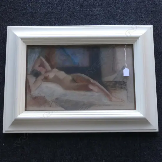 JOHN WEEKS, NUDE, PASTEL ON PAPER 275x445mm