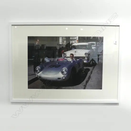 JAMES DEAN IN PORSCHE RACE CAR PRINT 410x585mm