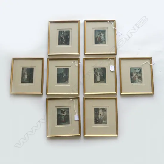 EIGHT DRY POINT ETCHINGS 'CRIES OF LONDON' ALL 120X95mm 