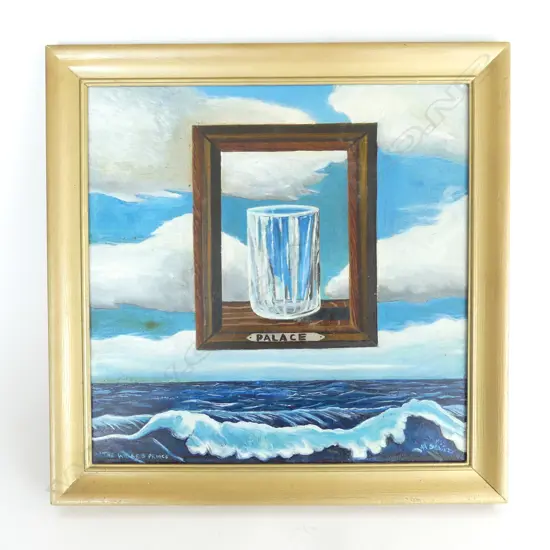 MICHAEL DOWNEY 'THE WICKED PRINCE' OIL ON BOARD 1982 290x290mm