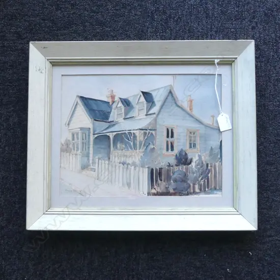 PEGGY SPICER 'OLD HOUSE IN AKAROA' WC 255x340mm
