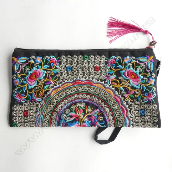 LADIES MULTI COLOURED EMBROIDERED PURSE, NEW