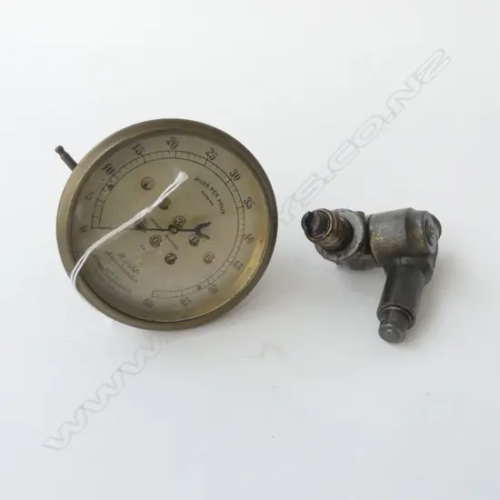 ANTIQUE SPEEDOMETER; STEWART & CLARK MFG. CO. CHICAGO USA 100mm dia
