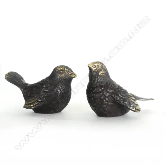 2 BRONZE BIRDS H.50mm