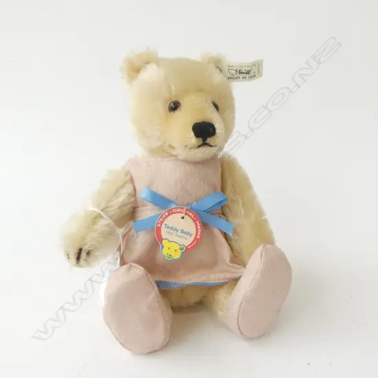 STEIFF TEDDY BEAR 1930 REPLICA LTD. ED. ORIGINAL TAGS BUTTON IN EAR, L. 240MM