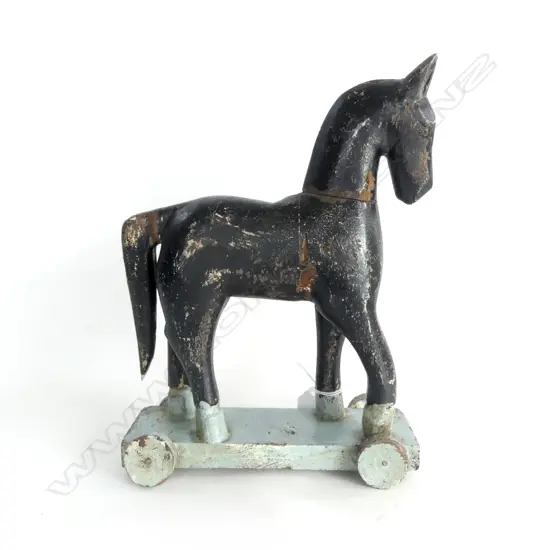 VINTAGE HORSE PULL ALONG TOY H.285mm
