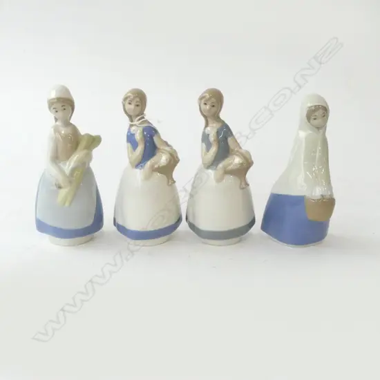 4 SPANISH REX PORCLAIN GIRL FIGURINES H150MM