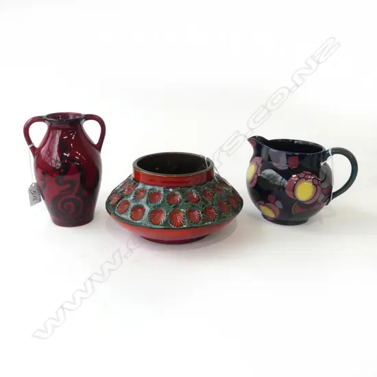 TRIO EUROPEAN MID CENTURY EARTHERNWARE, ITALIAN ENGLISH CZECHOSLOVAKIAN?