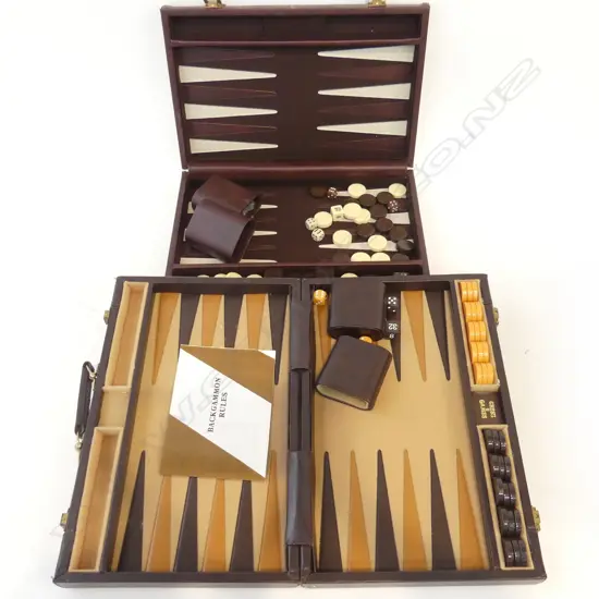 2 CASED BACKGAMMON SETS