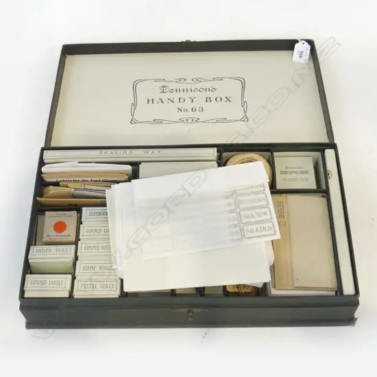 EARLY 1900s 'DENNISON'S HANDY BOX NO.63' w ORIGINAL UNUSED CONTENTS