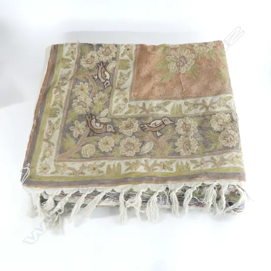 VINTAGE KASHMIRI HAND STITCHED BIRD RUG L1430 W850MM