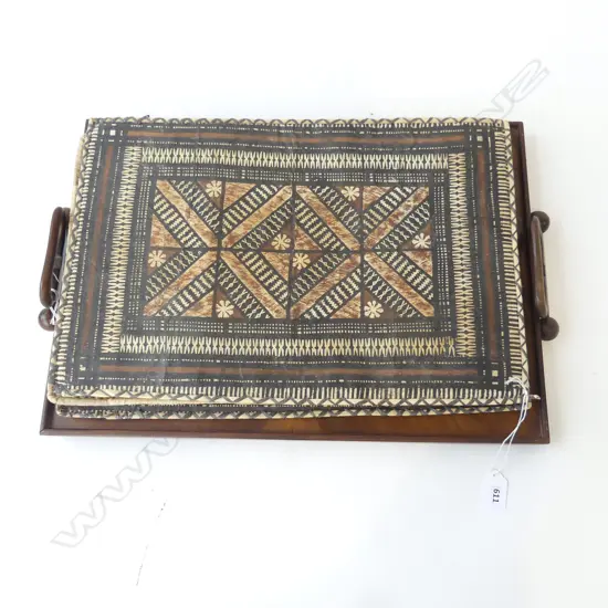 4 VINTAGE TAPA CLOTH PLACE MATS L430 H290MM
