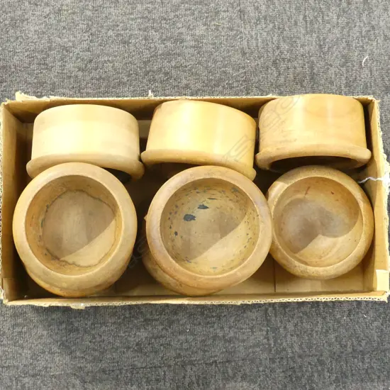 8 VINTAGE KAURI SHOP/BANK? COIN BOWLS 