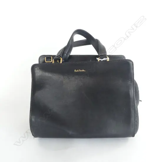 PAUL SMITH WOMANS BLACK LEATHER HAND BAG W.260mm