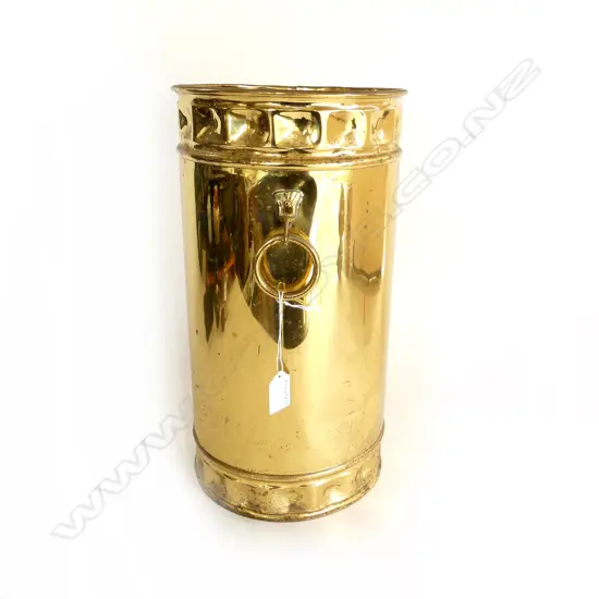 BRASS WASTE PAPER BIN H.390mm