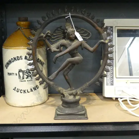 INDIAN STATUE; DANCING FIGURE H.380mm