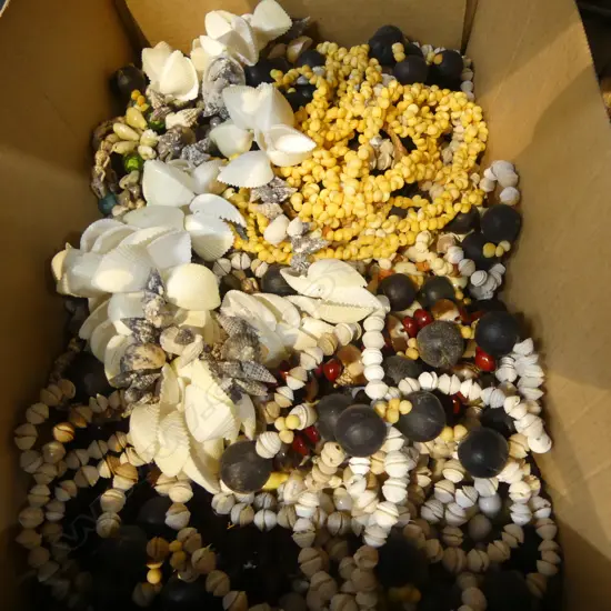 COLLECTION OF PACIFIC ISLAND SHELL & SEED NECKLACES