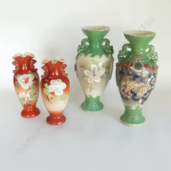 2 PRS ORIENTAL VASES H.370 / 270mm
