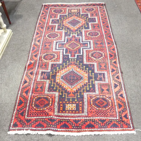 PERSIAN BELUCH HAND KNOTTED WOOL PILE RUG 2100x1070mm