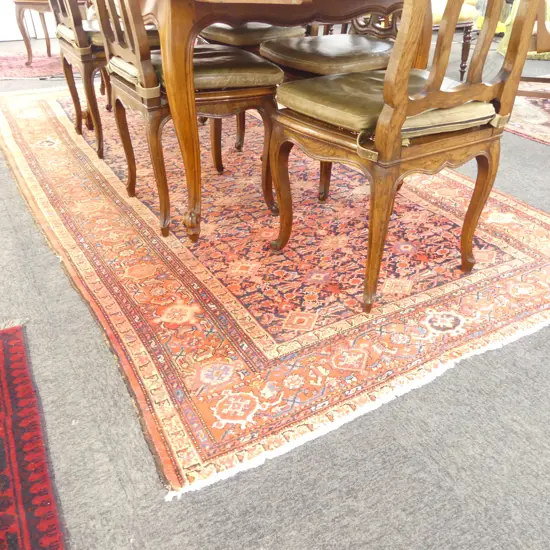 ANTIQUE PERSIAN MISHEN-MALAYER HAND KNOTTED WOOL PILE RUG C.1900 3200x1620mm repairs