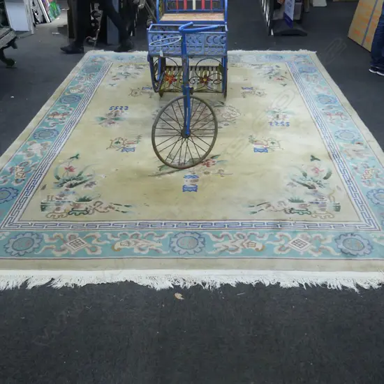 LG CHINESE HAND KNOTTED CARPET CREAMS & YELLOW TONES 2700x3700mm