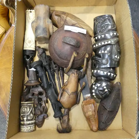 SMALL COLLECTION ETHNIC CARVINGS ETC