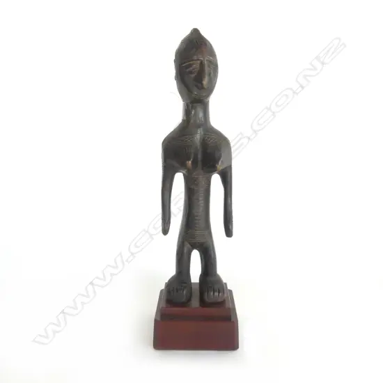 CARVED WOODEN AFRICAN FEMALE FIGURE H.470mm