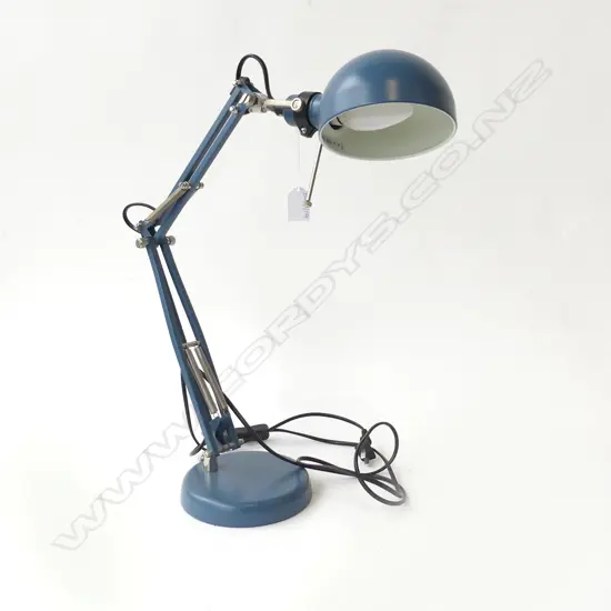 BLUE METAL ANGLE POISE STYLE LAMP H.540mm