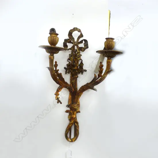 FRENCH BRONZE WALL SCONCE L460 FAULTS