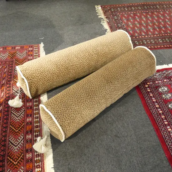 PR LEOPARD PRINT BOLSTER CUSHIONS L.1000mm