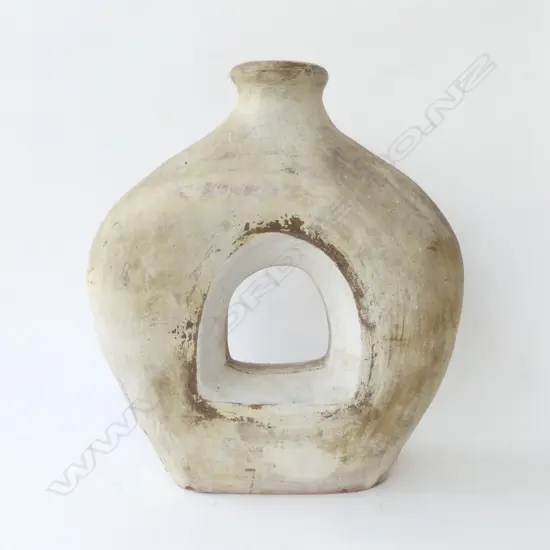 LG WHITE WASHED TERRACOTTA VASE H.535mm