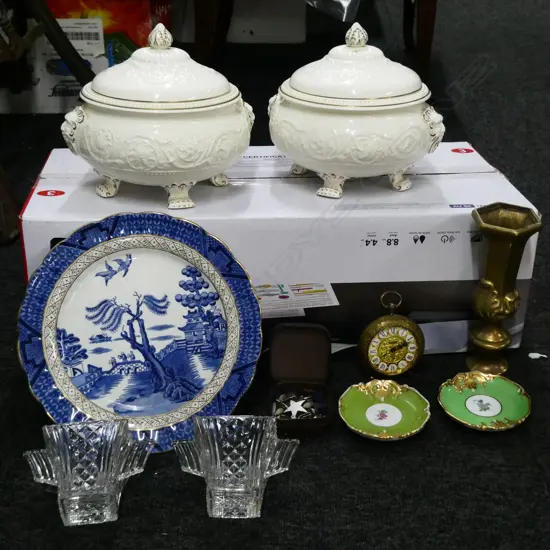 WEDGWOOD CREAMWARE TUREENS 190mm dia, ETC