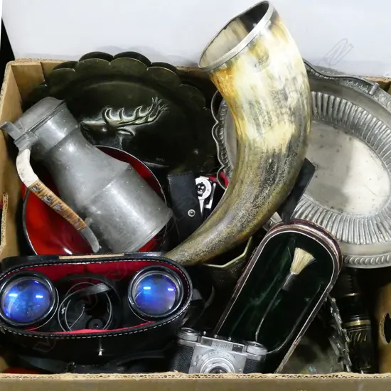 EP, BINOCULARS, MOUNTED HORN ETC