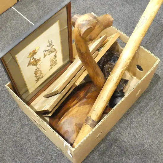 5 ETHNIC PICTURES WOOD CAMEL H560 & DANCE RATTLE L800MM