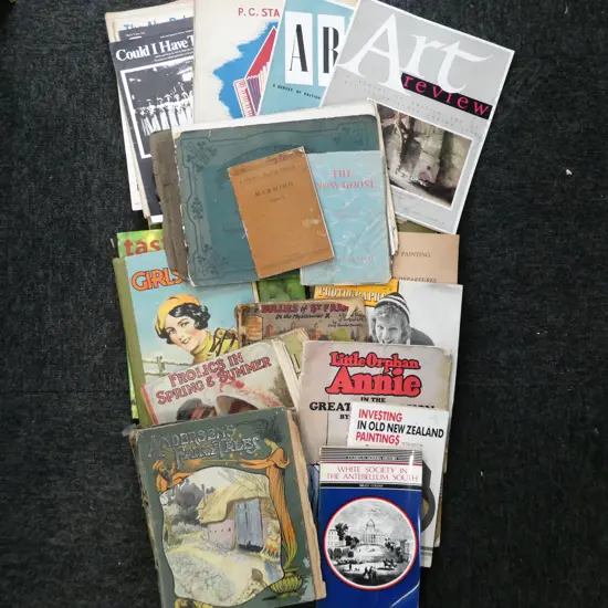 ASST VINTAGE CHILDREN'S BOOKS, 1930-40S SHEET MUSIC & OTHERS