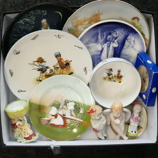 ASSTD. CHILDREN’S CHINA – HUMMEL DISH, BLUE & WHITE PLATE, VILLEROY & BOCH ETC  