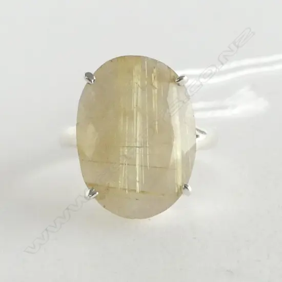 SILVER & GOLD QUARTZ RING