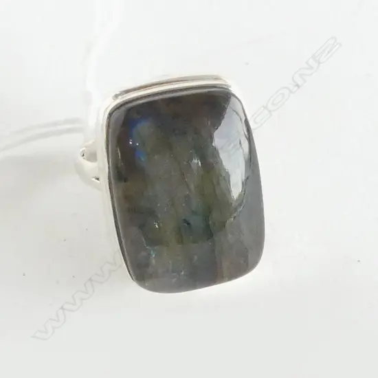 SILVER & LABORITE RING