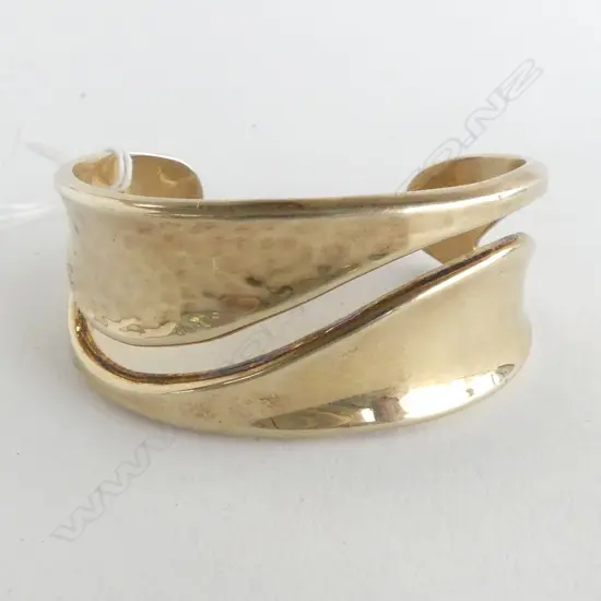 925 SILVER GILT CUFF BANGLE 44gms